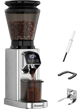 Precision Conical Burr Coffee Grinder - 48 Grind Settings & Timer for Fresh